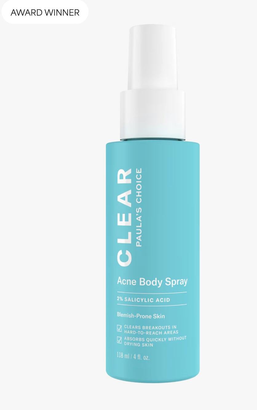 New Paula's Choice CLEAR Acne Body Spray 2% BHA SZ 4oz